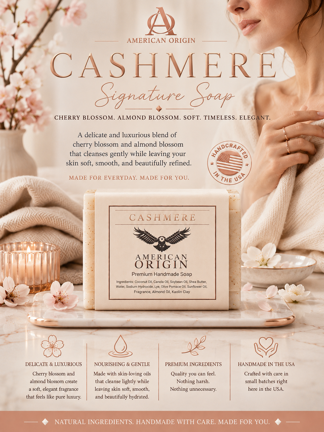 American Origin Cashmere body wash bar